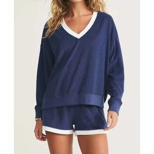 シンゾーン CLEMENTINE SWEATSHIRT 85 NAVY Mandarin Orange Embroidered Sweatshirt – Ni De Mama